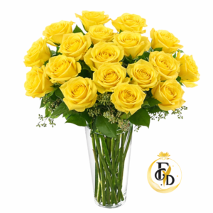 Rosas Amarillas en Florero