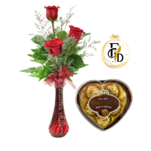 Florero en Rosas y Bombones