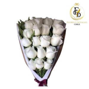 Ramo De 18 Rosas Blancas