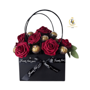 Cartera floral y Bombones
