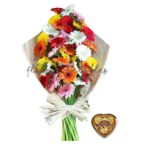 Gerberas y bombones