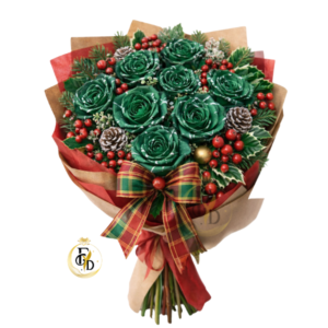 Rosas Navideñas en Ramo