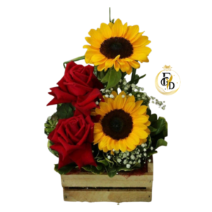 Arreglo en Rosas y Girasoles
