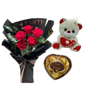 Pack Rosas Peluche y Chocolate