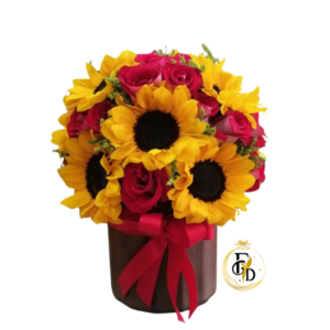 Box Primaveral de Girasoles y Rosas