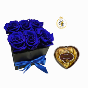 Box en Rosas Azules + Bombones