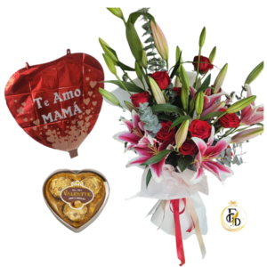 Ramo Silvestre + Globo + Bombones de Corazon