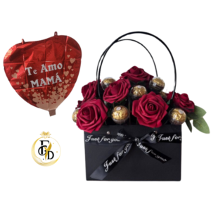 Cartera de Rosas Rojas + Globo