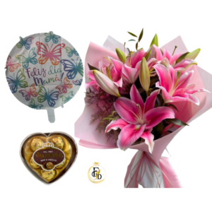 Liliums + Globo + Chocolates