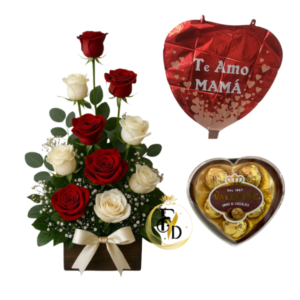 Arreglo en Rosas + Globo y Chocolates