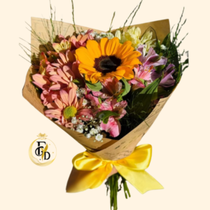 Ramo con Astromelias y Girasol