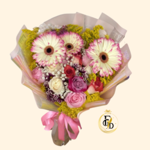Ramo con Gerberas y Rosas Surtidas