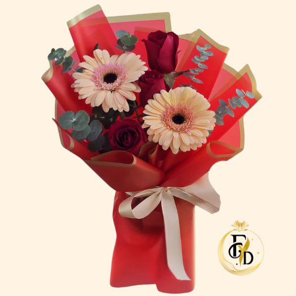 Delicado Ramo Con Rosas y Gerberas - Imagen 2