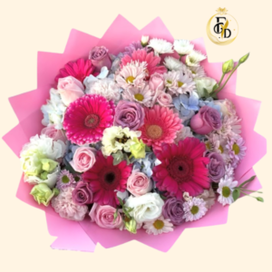 Ramo Primaveral con Flores Rosadas