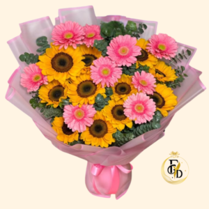 Gerberas y Girasoles en Ramo XL