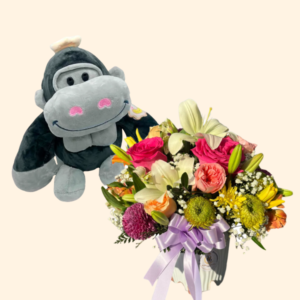 Arreglo + Peluche de Gorila