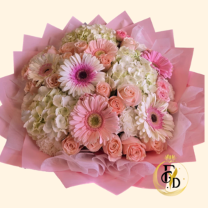 Ramo con Gerberas y Hortensias