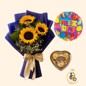 Ramo+ Globo Feliz Dia+ Bombones